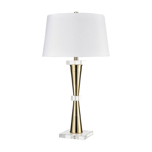 Brandt Gold and Clear One-Light Table Lamp, image 2