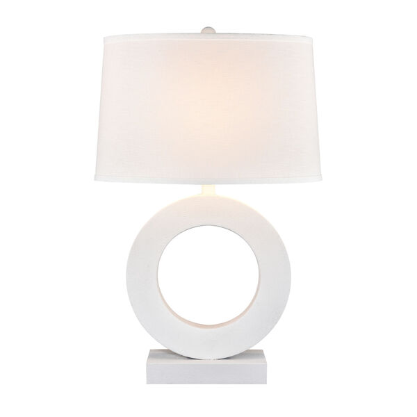 Around the Edge Dry White One-Light Table Lamp, image 1