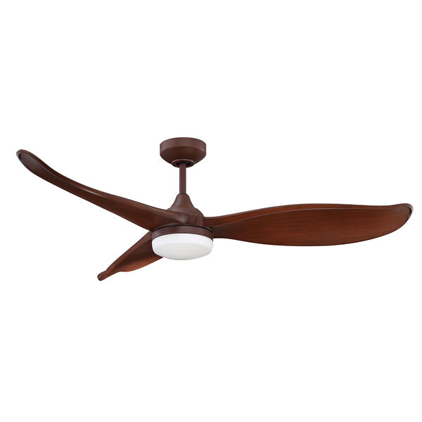 Triax Russet Chestnut LED Ceiling Fan with Russet Chestnut Blades, image 1