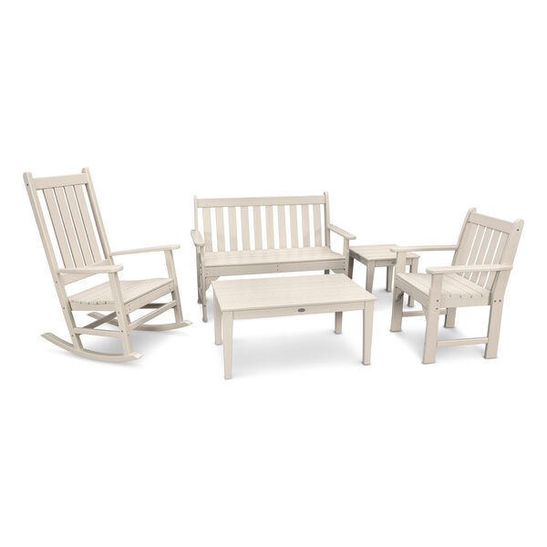 Vineyard Sand Bench and Rocking Chair Set, 5-Piece, image 1