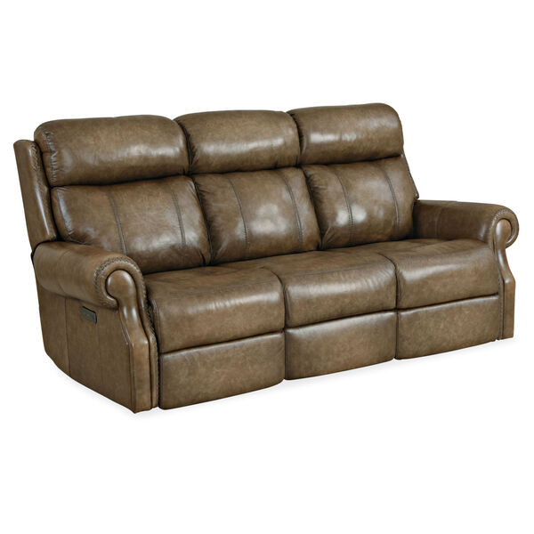 MS Brown 85-Inch Brooks Power Recliner, image 1