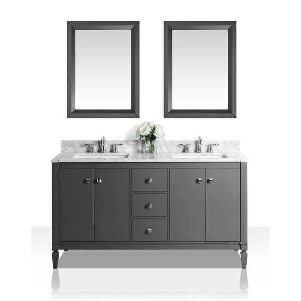 Kayleigh Sapphire Gray 60-Inch Vanity Console with Mirror, image 1