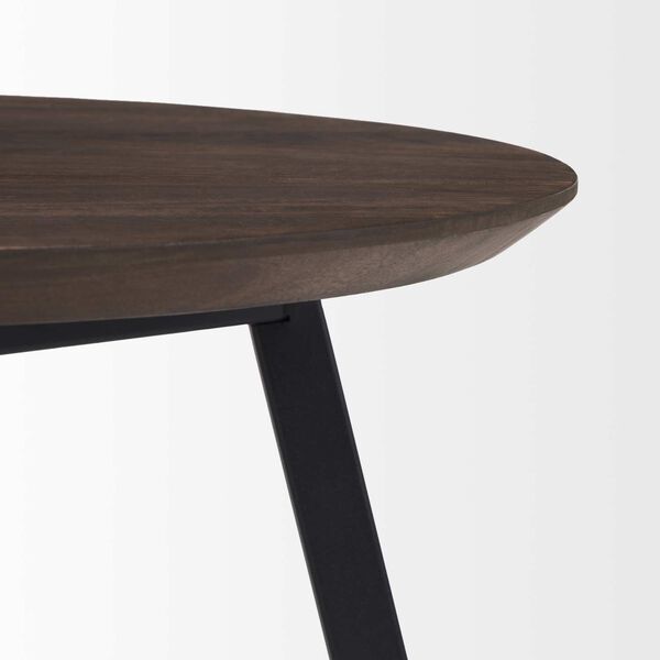 Todd Dark Brown Wood With Metal Legs Side Table, image 5