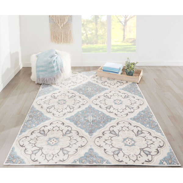 Brooklyn Heights Damask Ivory Rectangular: 5 Ft. 3 In. x 7 Ft. 6 In. Rug, image 2