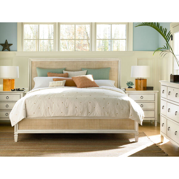 Summer Hill White Complete Woven Accent California King Bed, image 1