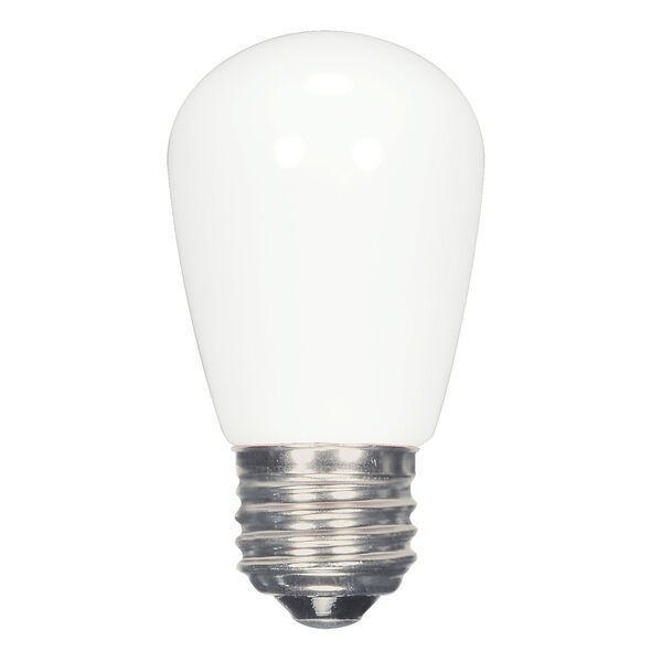 SATCO Coated White LED S14 Medium 1.4 Watt Sign and Indicator Bulb with 2700K 45 Lumens 80 CRI and 360 Degrees Beam, image 1