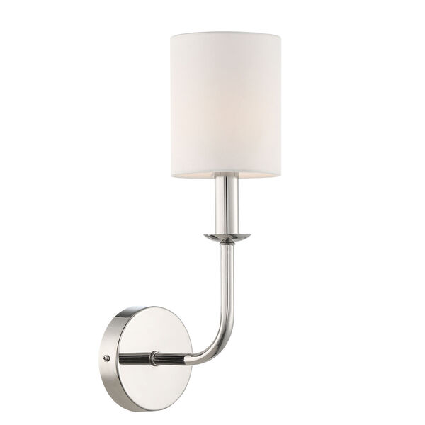 Bailey Polished Nickel One-Light Wall Sconce, image 1
