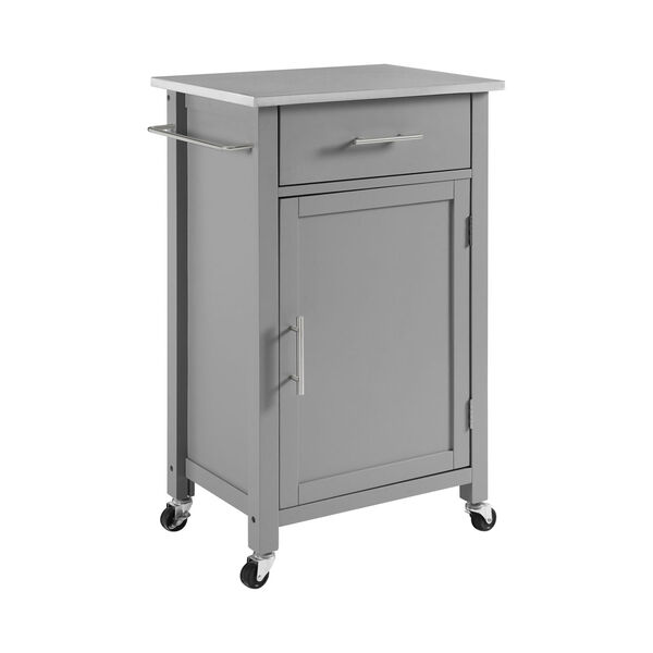 Savannah Gray 22-Inch Stainless Steel Top Kitchen Cart, image 6