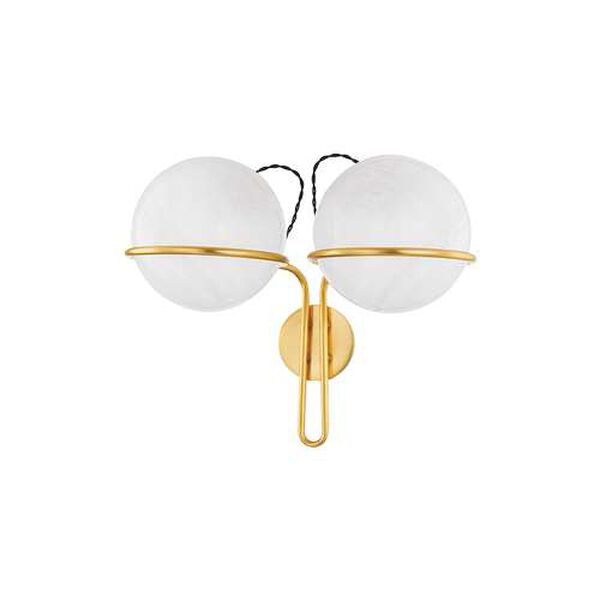 Hingham Aged Brass Two-Light Wall Sconce, image 1