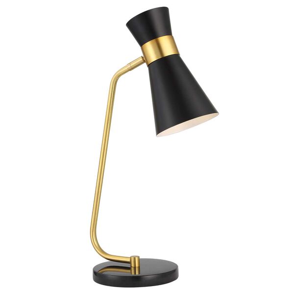 Uptown Black and Gold One-Light Desk Lamp, image 1