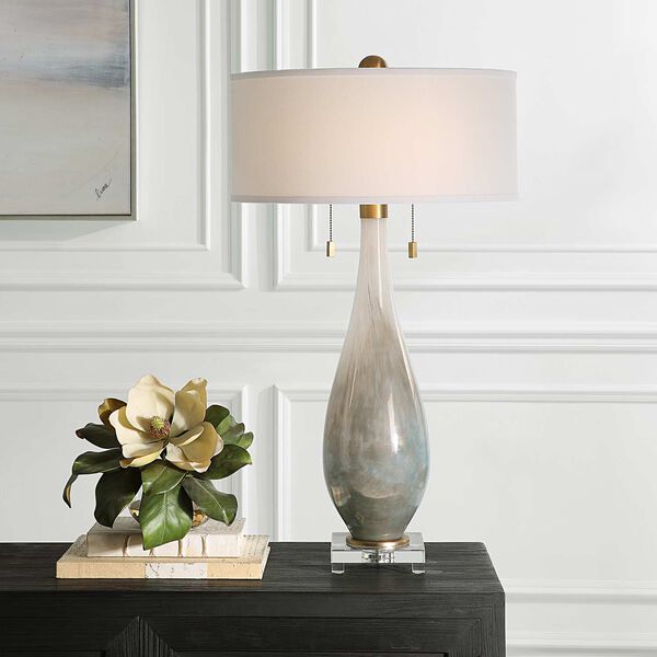 Cardoni Bronze Two-Light Glass Table Lamp, image 2