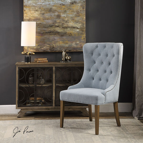 Rioni Light Slate Blue Wing Chair, image 2