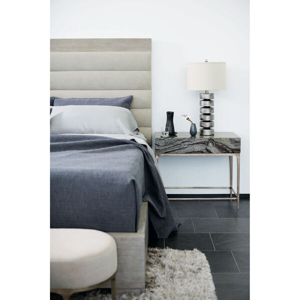 Linea Gray Upholstered Channel King Bed, image 5