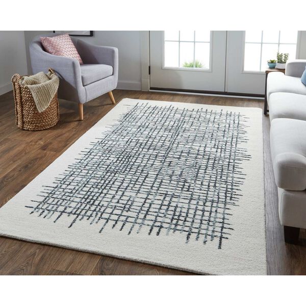 Maddox Ivory Gray Black Rectangular 3 Ft. 6 In. x 5 Ft. 6 In. Area Rug, image 2