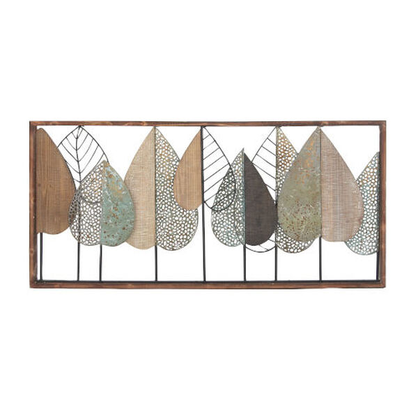 Brown Metal Floral Wall Décor, 47-Inch x 22-Inch, image 4