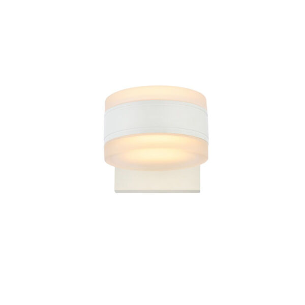 Raine White 730 Lumens 16-Light LED Outdoor Wall Sconce, image 1