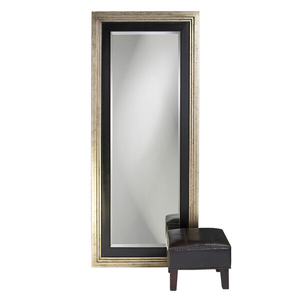 Dawson Silver and Black Leaner Rectangle Mirror, image 1