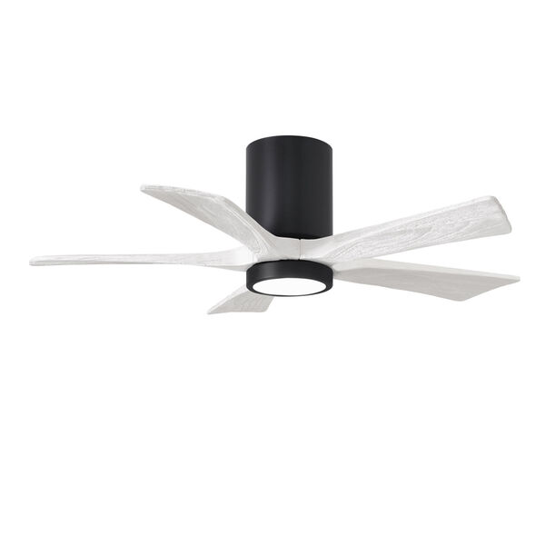 Irene-5HLK Matte Black 42-Inch Ceiling Fan with LED Light Kit and Matte White Blades, image 1