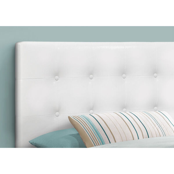 White and Black Leather-Look Twin Headboard, image 3