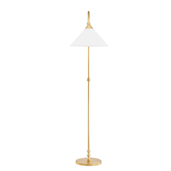 Sang Aged Brass One-Light Floor Lamp, image 1