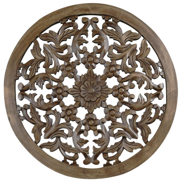 12-Inch Light Brown Solaris Four Wooden Wall Panel, image 1