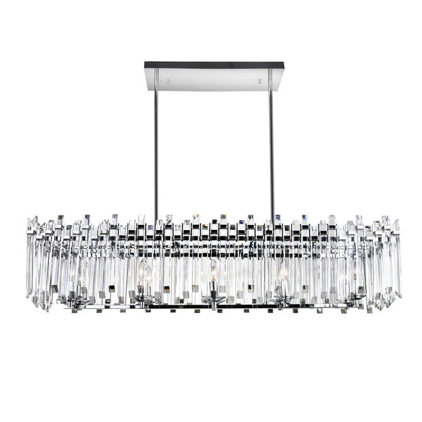 Henrietta Chrome 10-Light Chandelier with K9 Clear Crystals, image 4