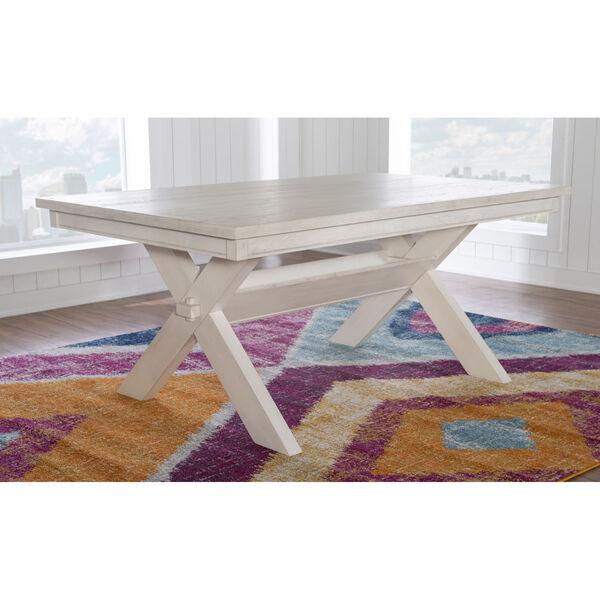 Bella Distressed White Dining Table, image 5