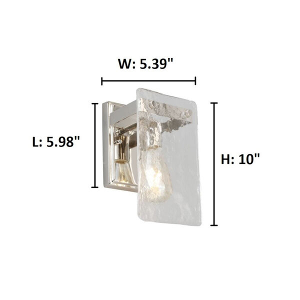 Wolter Polished Nickel One-Light Wall Sconce, image 3