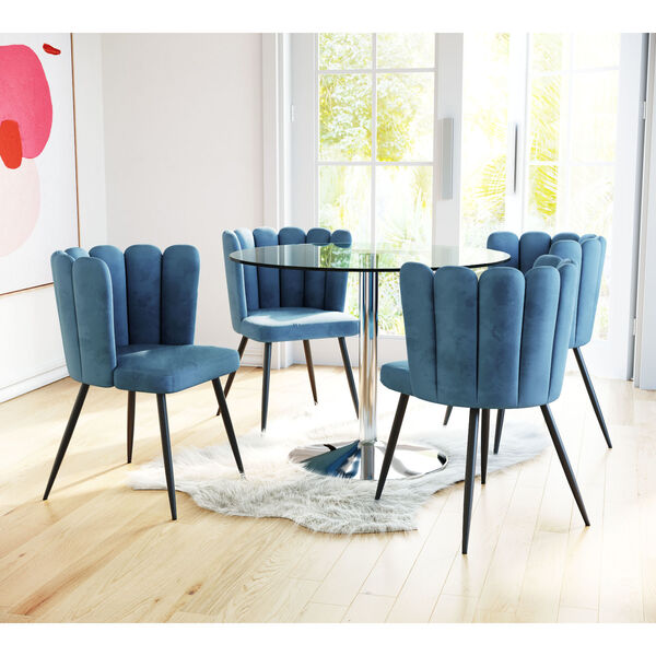 Adele Blue and Black Dining Chair, Set of Two, image 2