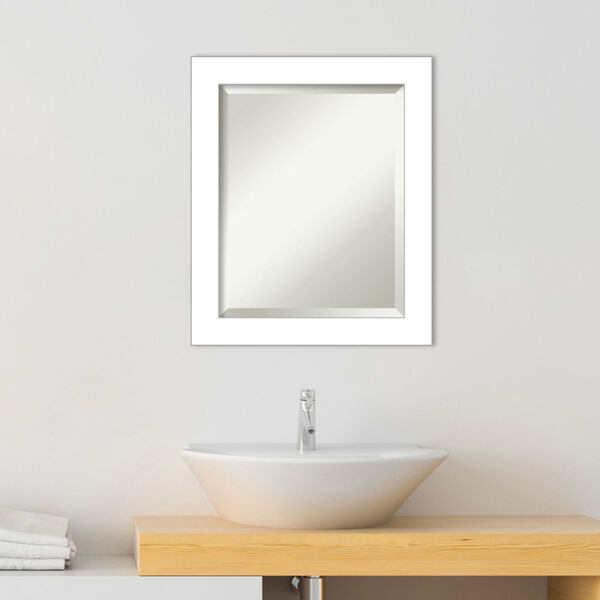 Wedge White 20W X 24H-Inch Bathroom Vanity Wall Mirror, image 3