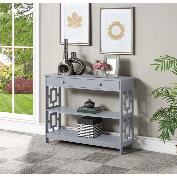 Town Square Gray Accent Console Table, image 1
