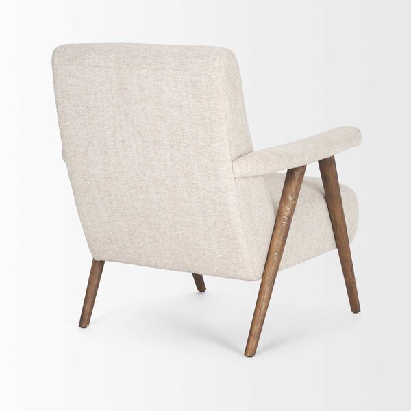 Nico Oatmeal Wood Upholstered Accent Chair, image 5