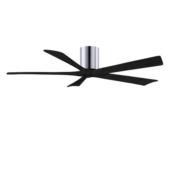 Irene-5H Polished Chrome and Matte Black 60-Inch Outdoor Ceiling Fan, image 1
