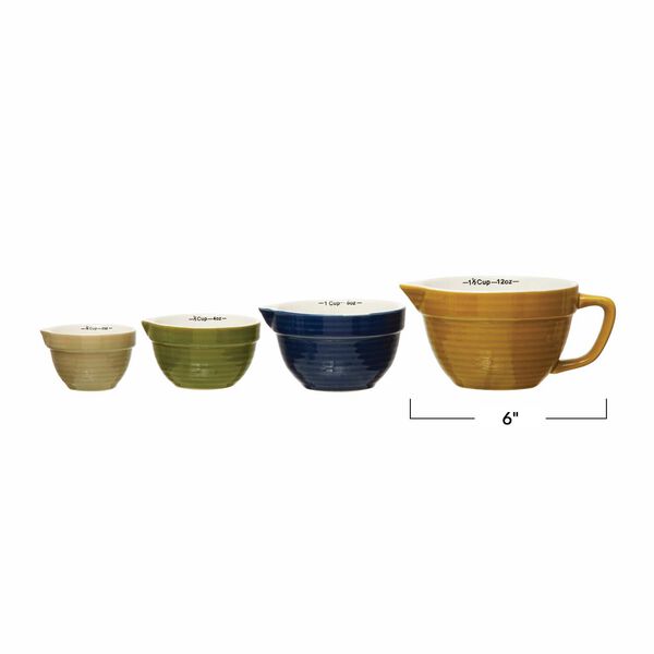 Multicolor Stoneware Batter Bowl, Set of 4, image 4