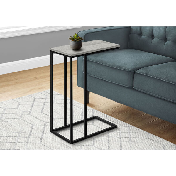 Grey and Black End Table, image 2