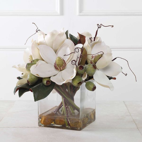 Dobbins Magnolia White and Green Bouquet, image 3