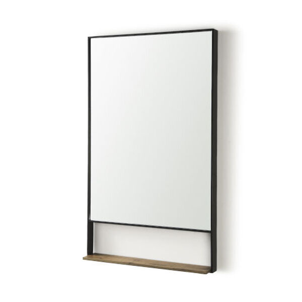 Cora Black and Brown 24-Inch x 40-Inch Rectangular Wall Mirror, image 1