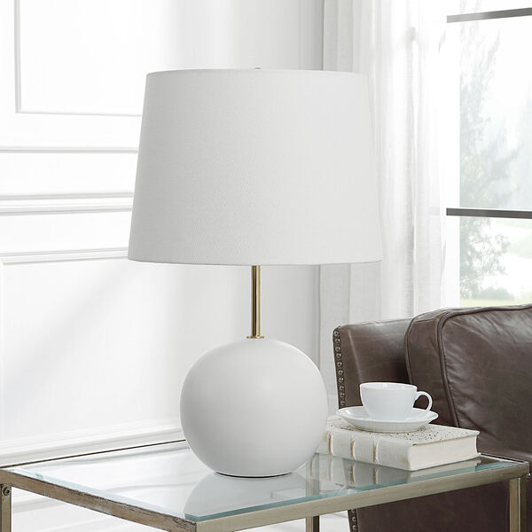Selby White Ceramic Table Lamp, image 3