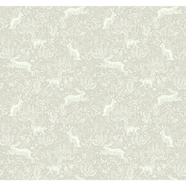 Rifle Paper Co. Gray Fable Wallpaper, image 2
