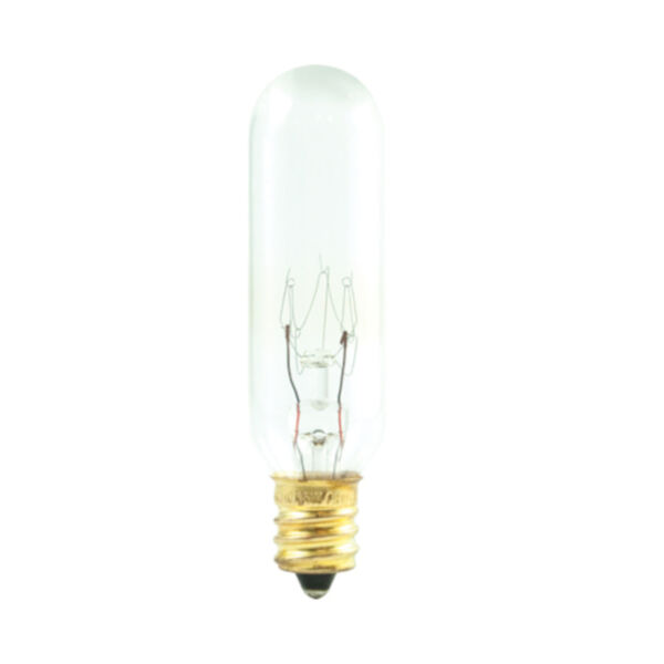 Pack of 25 Clear Incandescent T6 Candelabra Base Warm White 100 Lumens Light Bulbs, image 1
