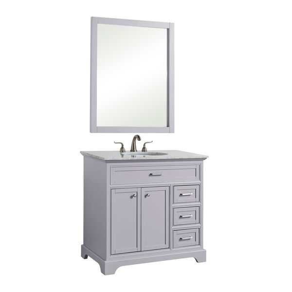Americana Light Gray 36-Inch Vanity Sink Set, image 1
