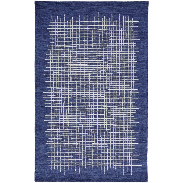 Maddox Blue Ivory Rectangular 3 Ft. 6 In. x 5 Ft. 6 In. Area Rug, image 1
