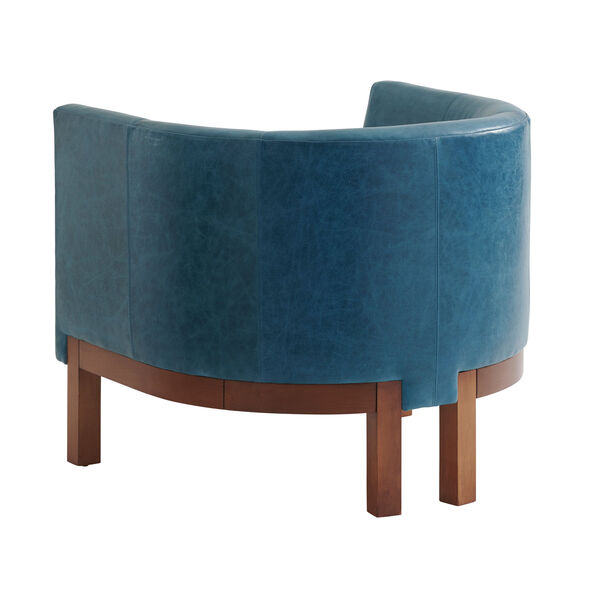 Palm Desert Blue and Brown Sonata Leather Chair, image 2