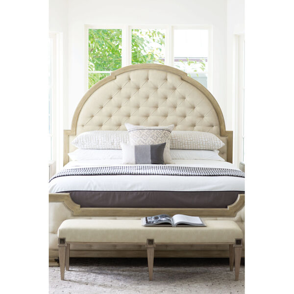 Santa Barbara Sandstone Upholstered Tufted Panel King Bed, image 3