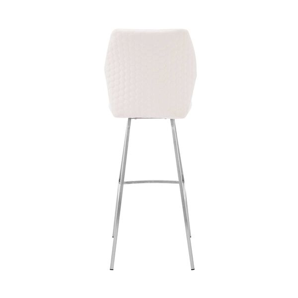 Tandy Brushed Stainless Steel White Counter Stool, image 6