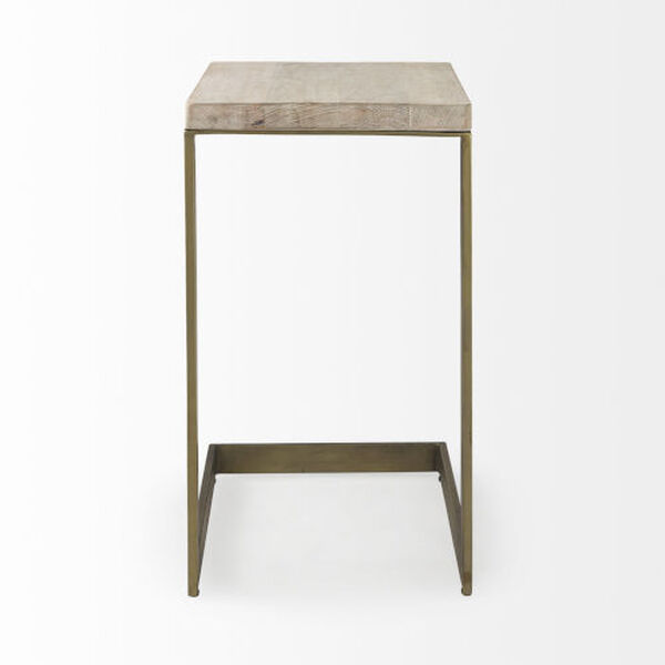 Faye Light Brown and Gold C Side Table, image 3