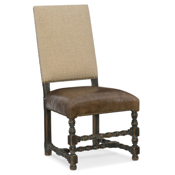Hill Country Brown and Beige Comfort Upholstered Side Chair, image 1