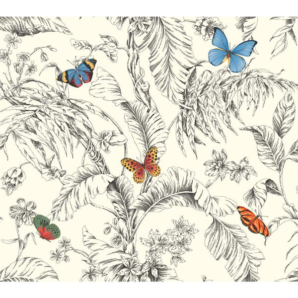 Ashford Toiles Papillon Removable Wallpaper- Sample Swatch Only, image 1