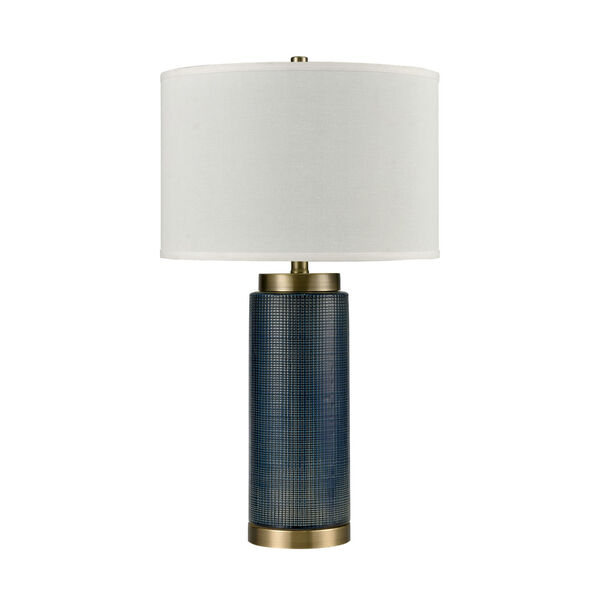 Concettas Blue Navy Blue Antique Brass One-Light Table Lamp, image 2
