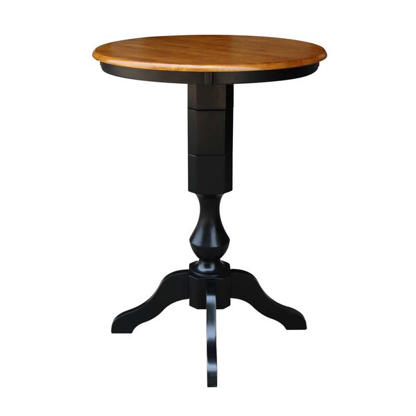 Black and Cherry 41-Inch High Round Top Pedestal Dining Table, image 2